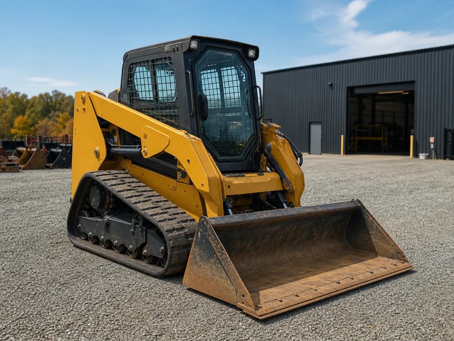 Compact track loader ready for work
